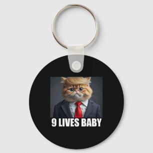 Cat Trump 9 Lives Ba1 Schlüsselanhänger