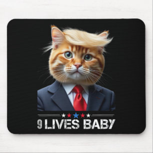 Cat Trump 9 Lives Ba1lustige Trump Meme Mousepad