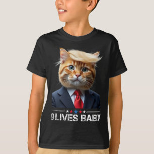 Cat Trump 9 Lives Ba1lustige Trump Meme T-Shirt