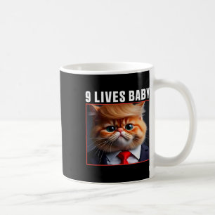 Cat Trump 9 Lives Ba Funny Trump Meme Kaffeetasse