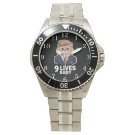 Cat Trump 9 Lives Baby Armbanduhr
