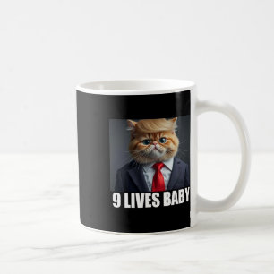 Cat Trump 9 Lives Baby Trump 2024 Win Victory Winn Kaffeetasse