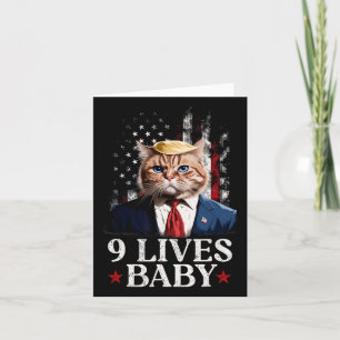 Cat Trump 9 Lives Baby Trump 2024 Win Victory Winn Karte
