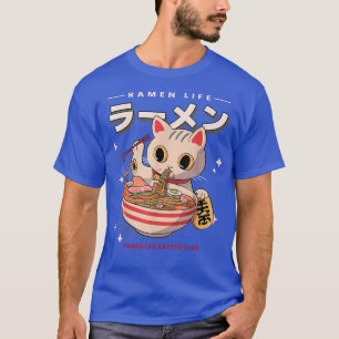 Cat Tshirt Ramen Kawaii Anime Tee Japanese Gift
