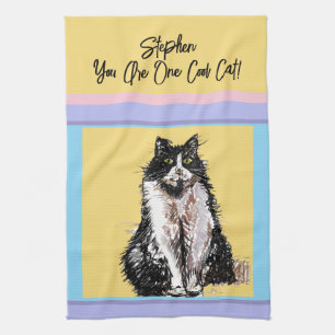 Cat Tuxedo Pastel Cats Womens Pastellfarben Geschirrtuch