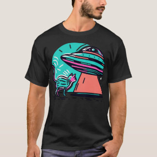 Cat Ufo Cat Cat Cult spielen T-Shirt