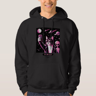Cat UFO Selfie : Pixel Art #12 (Chat Rose) Sweat -