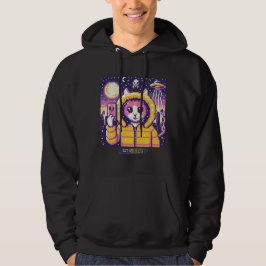 Cat UFO Selfie: Pixel Art #22 Hoodie