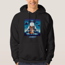 Cat UFO Selfie: Pixel Art #3 Hoodie