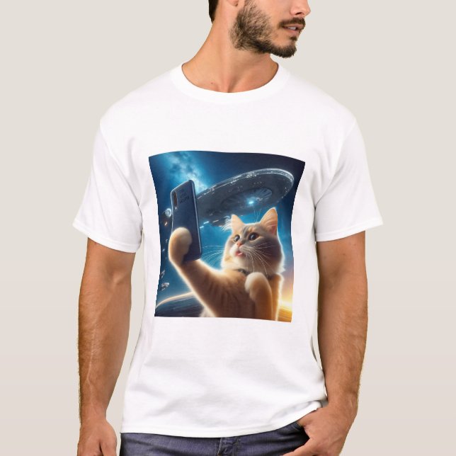 Cat UFO Selfie: Return / Herren Tshirt #2 (Vorderseite)