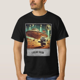 Cat UFO Selfie: Scared Kitty (Man T - Shirt) #10 T-Shirt