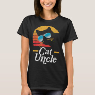 Cat Uncle Vintag 80er Style Cat Retro Sonnenbrille T-Shirt