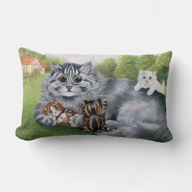 Cat und ihre Kittens, Louis Wain Lendenkissen (Vorderseite)