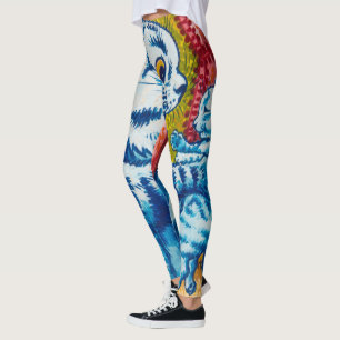 Cat und ihre Kittens von Louis Wain Leggings