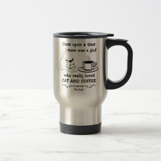 CAT- UND KAFFEGESCHENKE, Niedliches Katzengeschenk Reisebecher (Rechts)