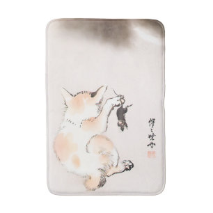 CAT UND MAUS durch Kyosai Kawanabe) Badematte