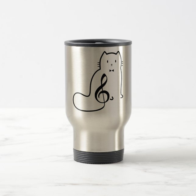 CAT UND MUSIKNOTE REISEBECHER (Mittel)