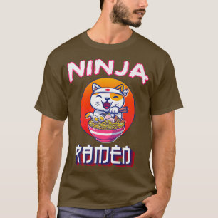 Cat und Ramen Kawaii Anime Funny Japanisch T-Shirt