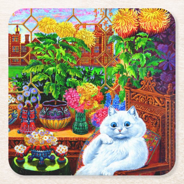 Cat Uni Master Rechteckiger Pappuntersetzer (Vorderseite)