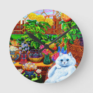 Cat Uni Master Runde Wanduhr