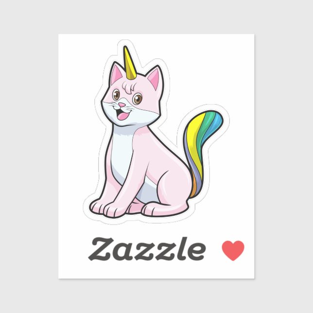 Cat Unicorn Aufkleber (Blatt)