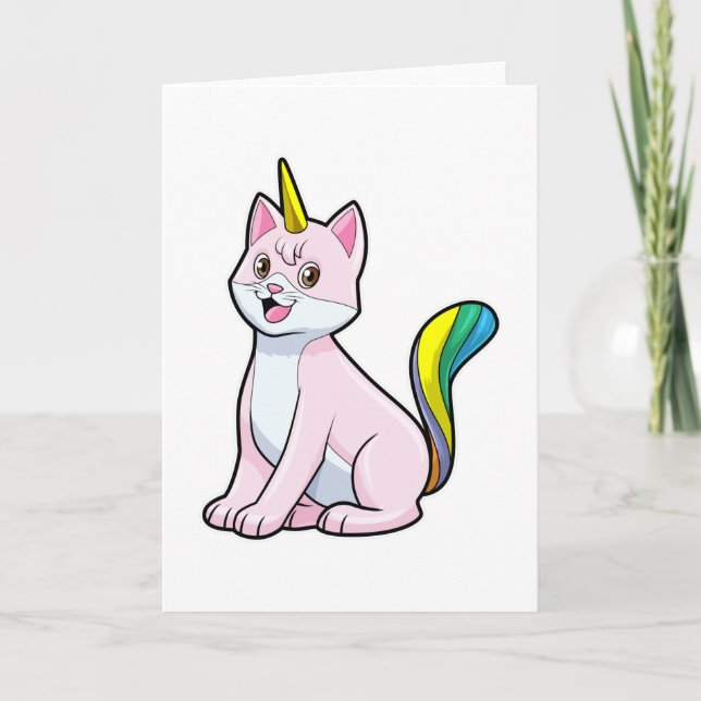 Cat Unicorn Karte (Vorderseite)