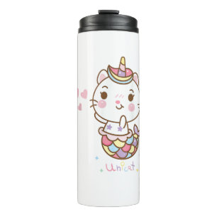 Cat Unicorn Shirt - Unicat Mermaid Cat Ich glaube, Thermosbecher