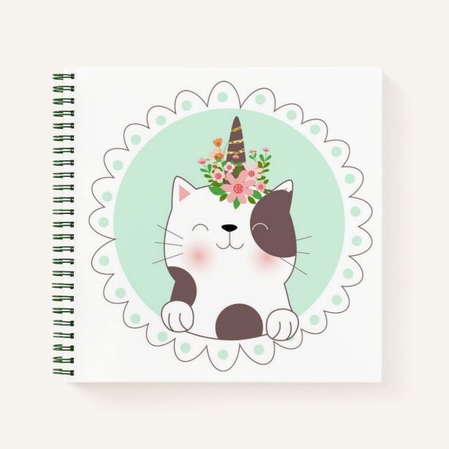 Cat Unicorn Sketchbook Notebook Notizbuch (Vorderseite)