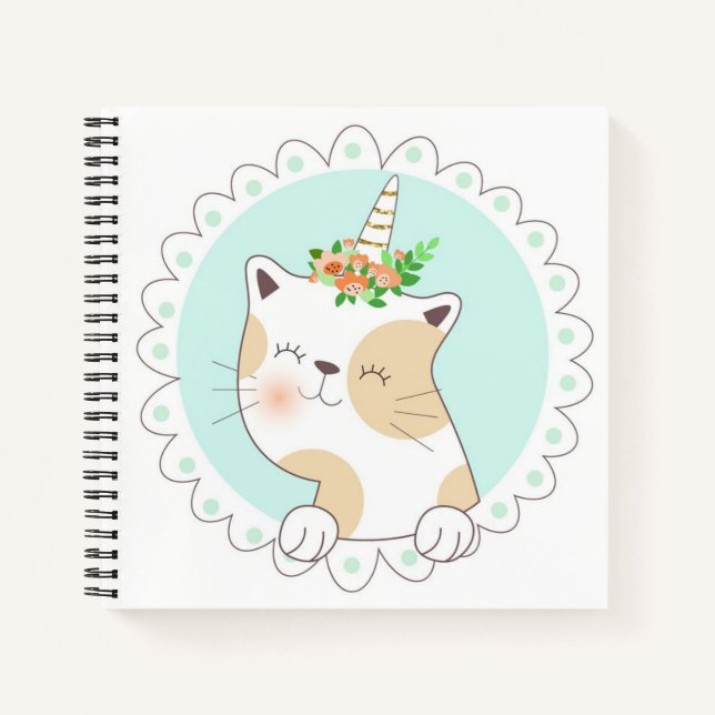 Cat Unicorn Sketchbook Notebook Notizbuch (Vorderseite)