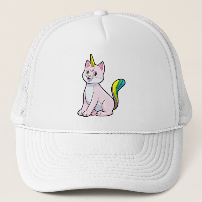 Cat Unicorn Truckerkappe (Vorderseite)
