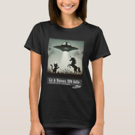 Cat & Unicorn UFO Selfie: Alien Ship (Frau) #01 T-Shirt
