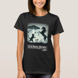 Cat & Unicorn UFO Selfie: Alien Ship (Frau) #07 T-Shirt