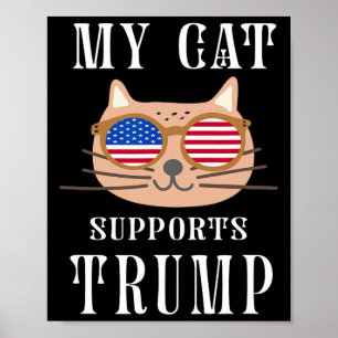 Cat unterstützt Trump 2024 als Rückzieher für die Poster