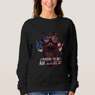Cat US Flag Sonnenbrille ist stolz auf einen Ameri Sweatshirt