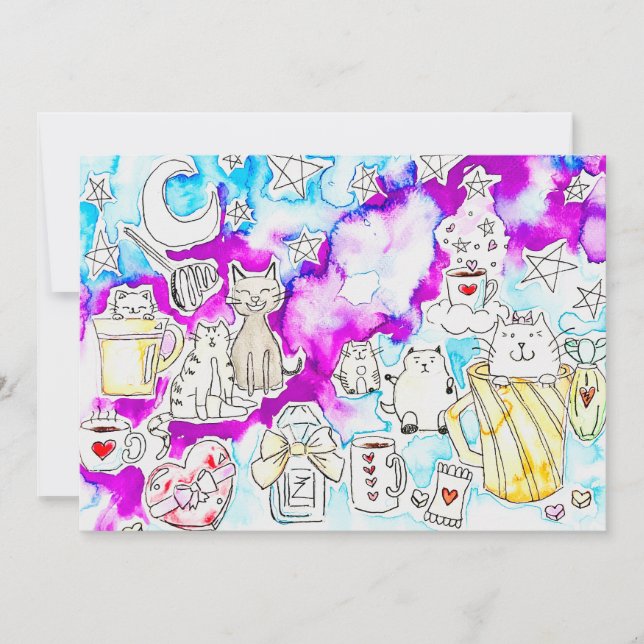 Cat Valentine Feiertagskarte (Vorderseite)