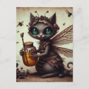 Cat Vampire Bee Fairy Postkarte
