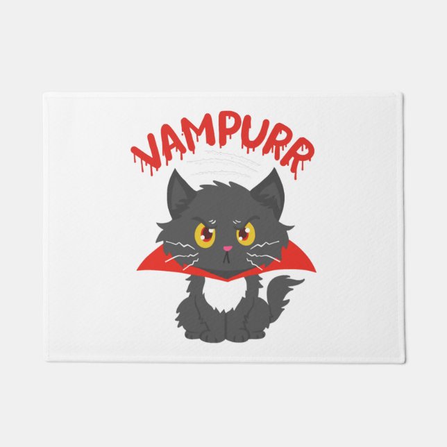 Cat Vampire Halloween Fußmatte (Vorderseite)