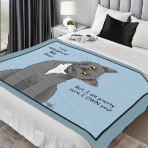 Cat Vater Adoption Vatertag Fleecedecke