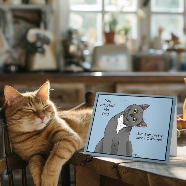 Cat Vater Adoption Vatertag Karte (Von Creator hochgeladen)