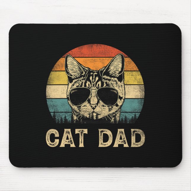 Cat Vater Cat Lovers Daddy Vatertag Mousepad (Vorne)