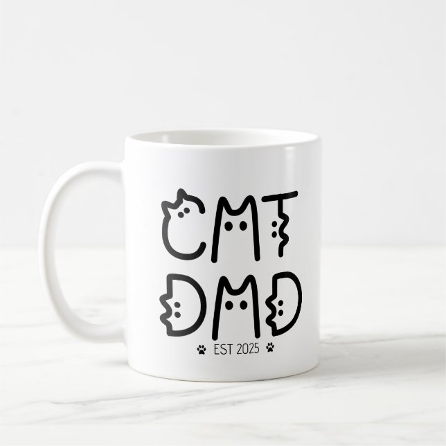 Cat Vater Custom Year Kaffeetasse (Links)