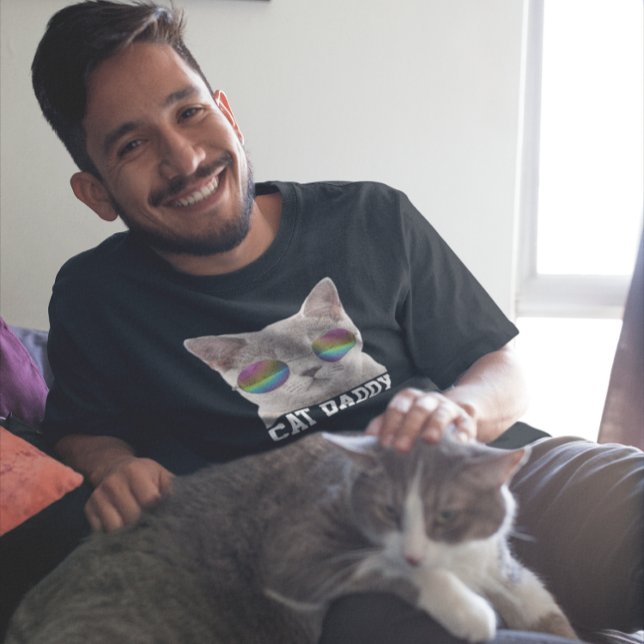 CAT VATER DADDY SUNGLASSEN COOLE MENS T - SHIRT (Von Creator hochgeladen)