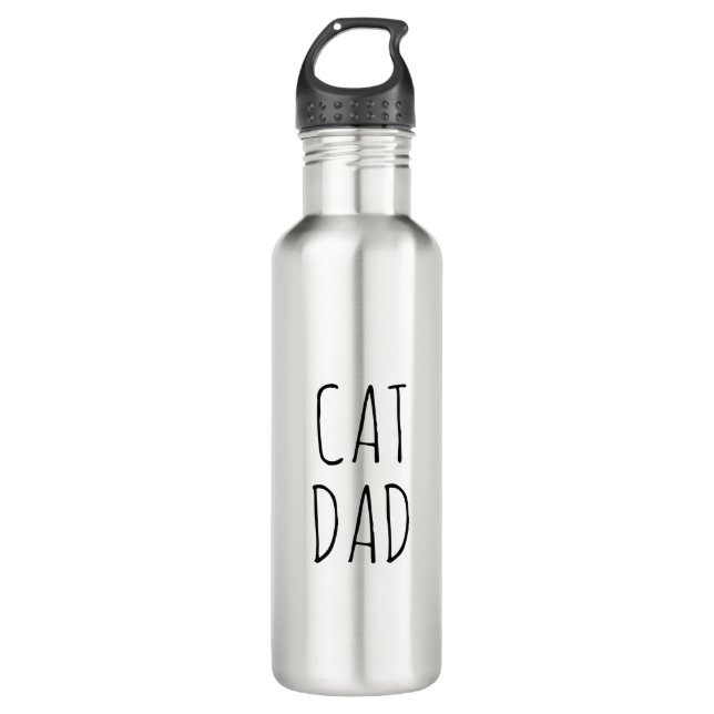 "Cat Vater" Einfaches modernes Bauernhaus Edelstahlflasche (Vorderseite)