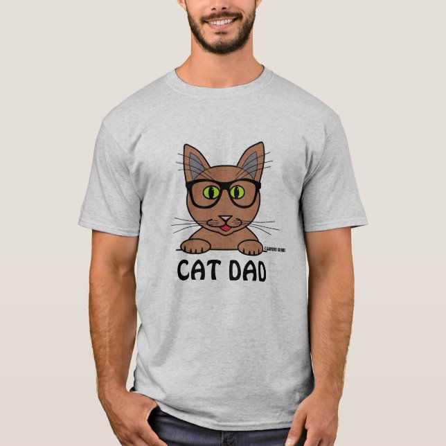 CAT VATER Eyeglasses Cat T-Shirt (Vorderseite)