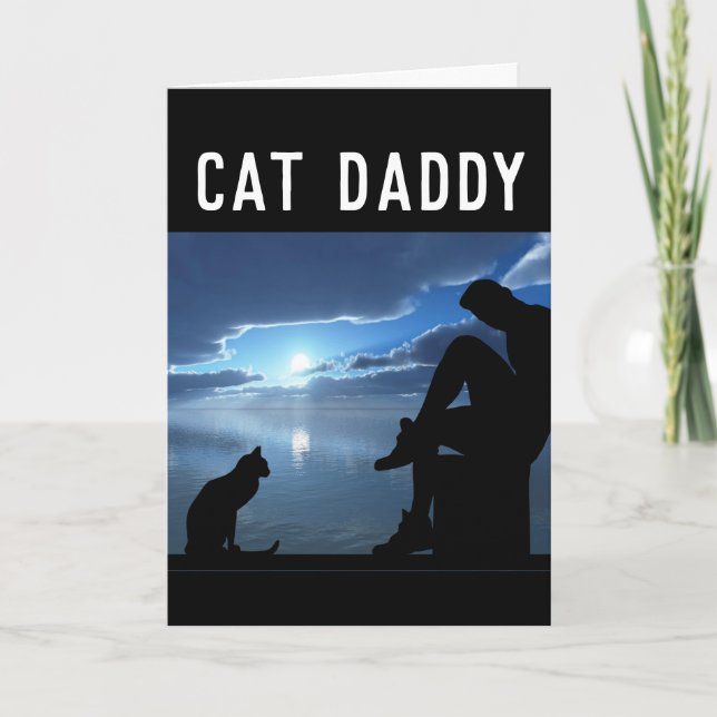 CAT-VATER MEN-GEBURTSTAGSKARTEN FEIERTAGSKARTE (Vorderseite)