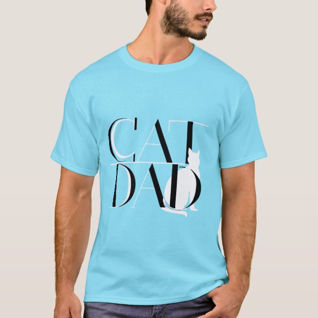 Cat Vater - Modernes und minimalistisches Design f T-Shirt (Vorderseite)