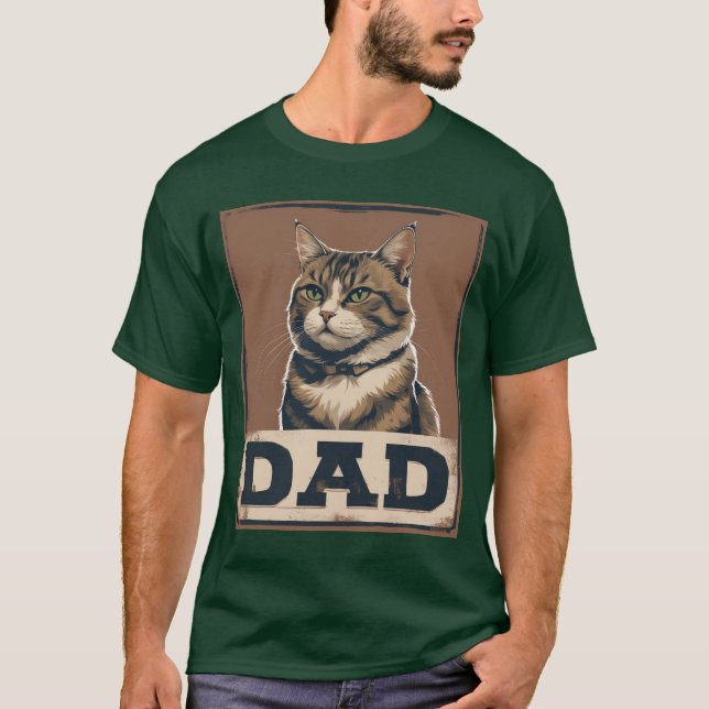 Cat Vater Pride - Raubzüge Felinenkunst T-Shirt (Vorderseite)