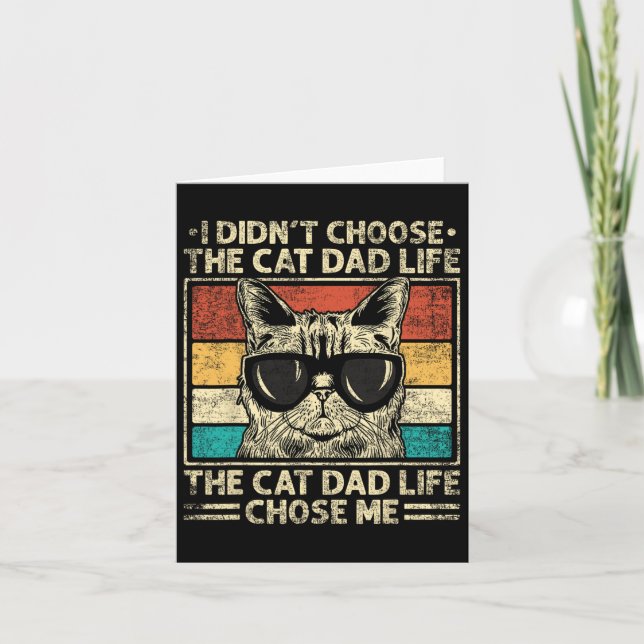 Cat Vater Shirts für Männer Funny Cat Vater Vatert Karte (Vorderseite)