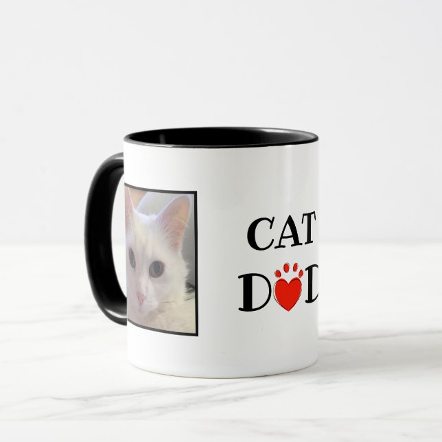 Cat Vater Vater's Day Personalisierten Fotos Tasse (Vorderseite Links)