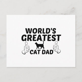 CAT-VATER WELTBEST POSTKARTE